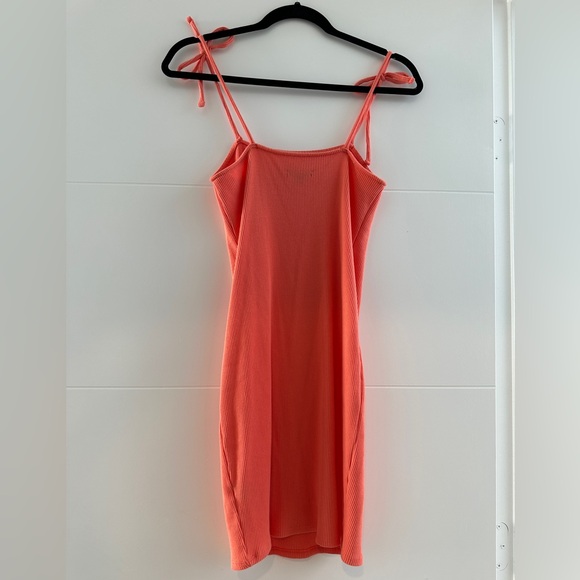 Wild fable pink tie strap bodycon mini dress summer beach pool vacation party S - Picture 9 of 10